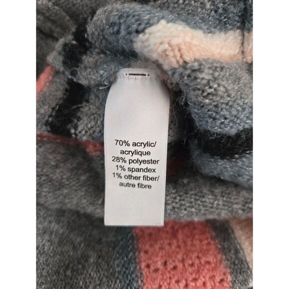 Maurices Cardigan Hooded Sweater Women M Grey Stripe - Picture 5 of 6